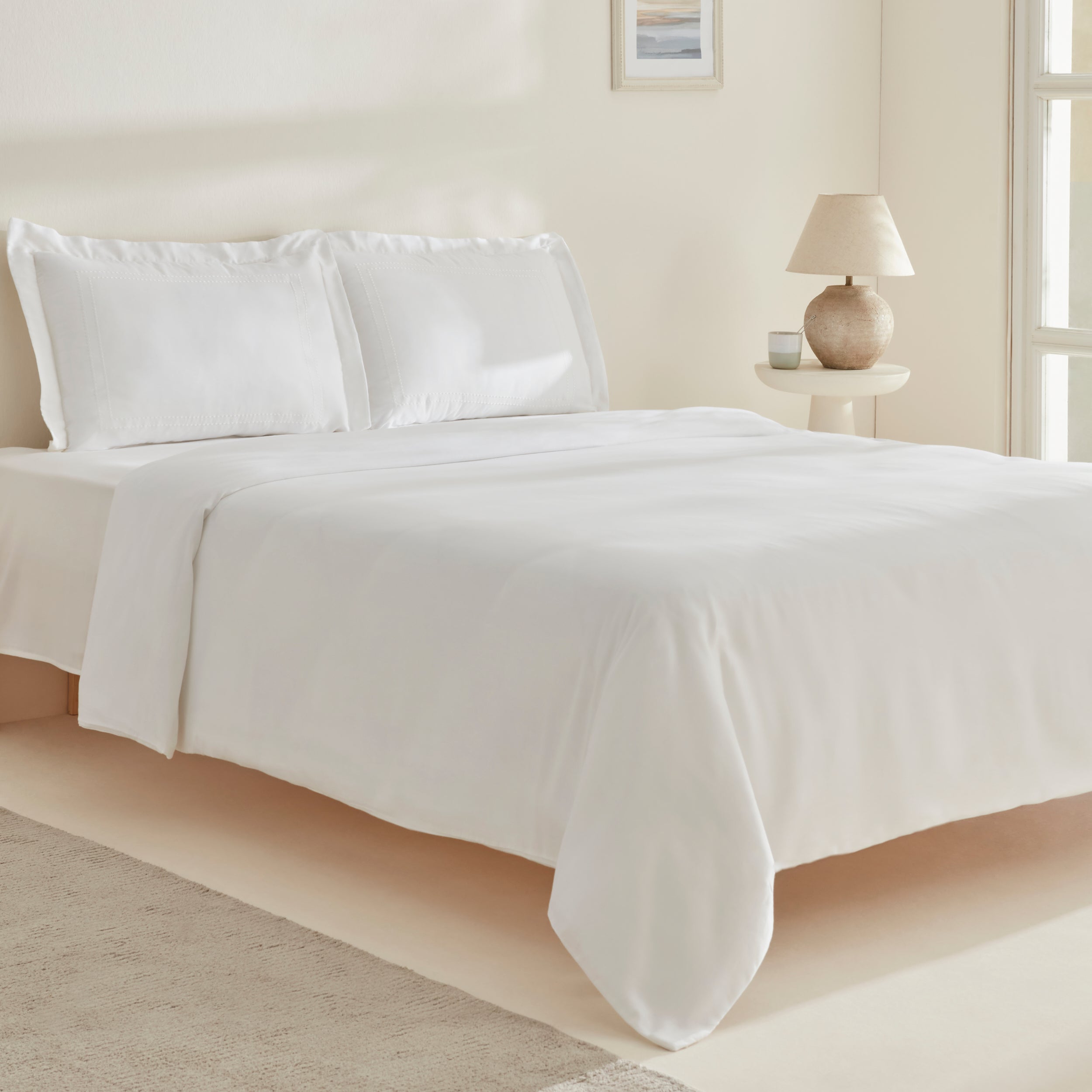 " Karaca Home White Collection Felves 100% Baumwolle Doppelbett Bettwäsche Set Weiß "