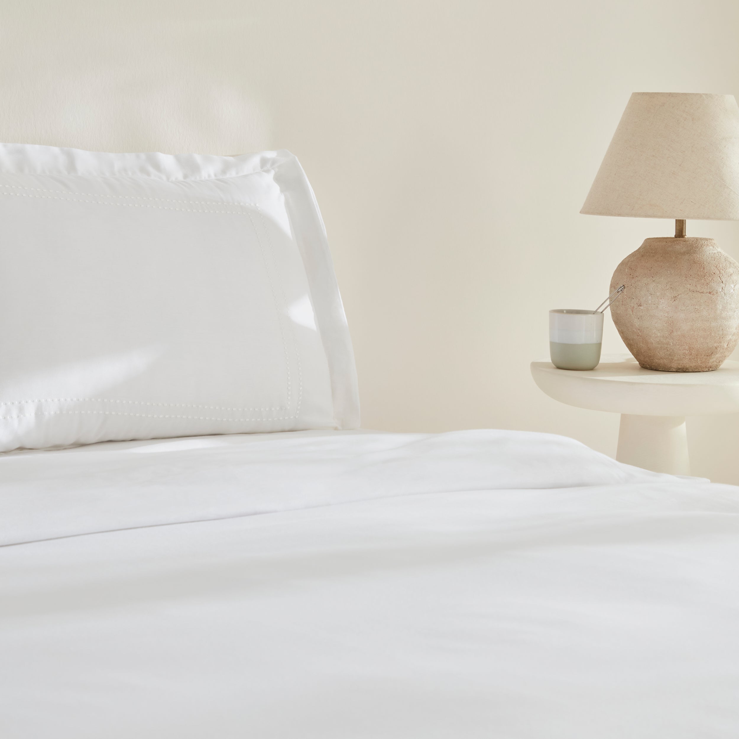 " Karaca Home White Collection Felves 100% Baumwolle Doppelbett Bettwäsche Set Weiß "