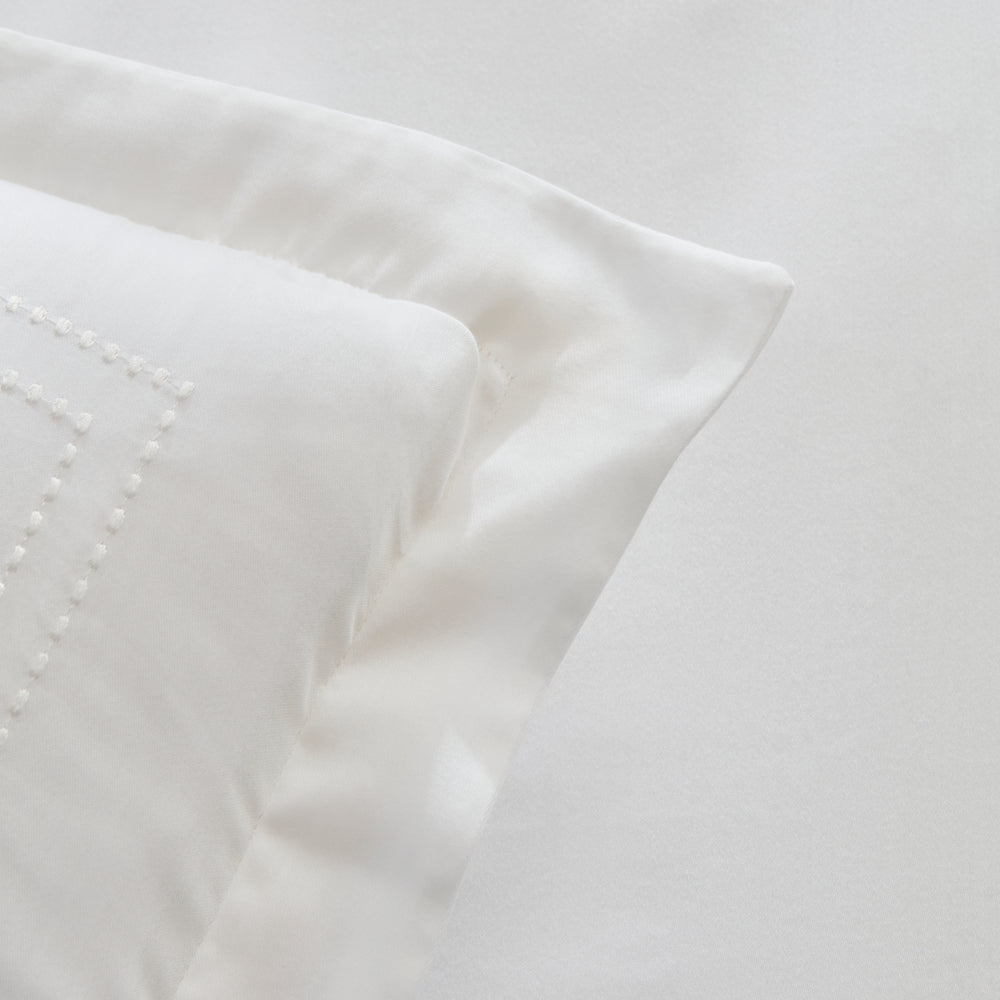 " Karaca Home White Collection Felves 100% Baumwolle Doppelbett Bettwäsche Set Weiß "