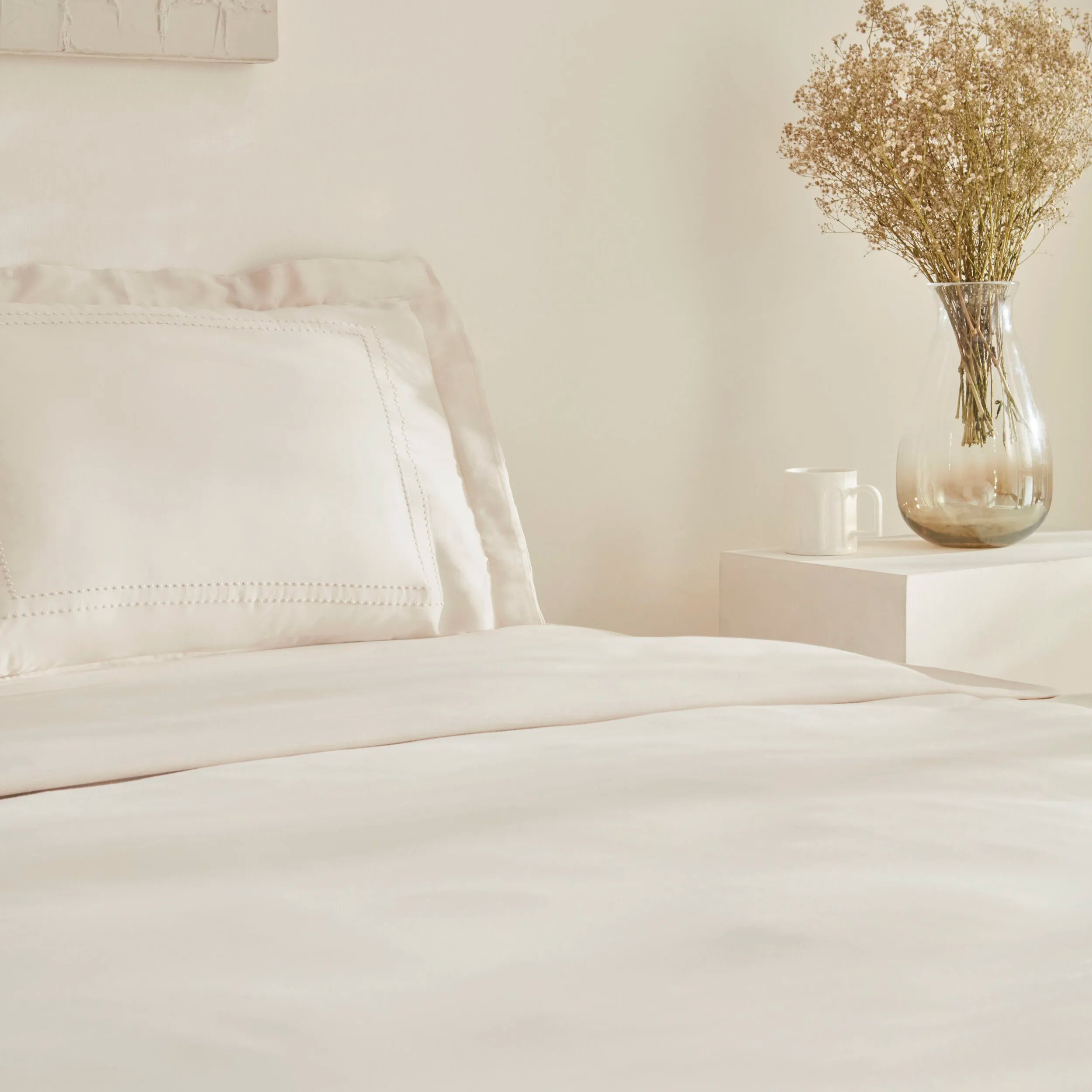 " Karaca Home White Collection Felves 100% Baumwolle Doppelbett Bettwäsche Set Beige "