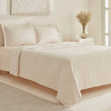 " Karaca Home White Collection Felves 100% Baumwolle King Size Bettwäsche Set Beige "