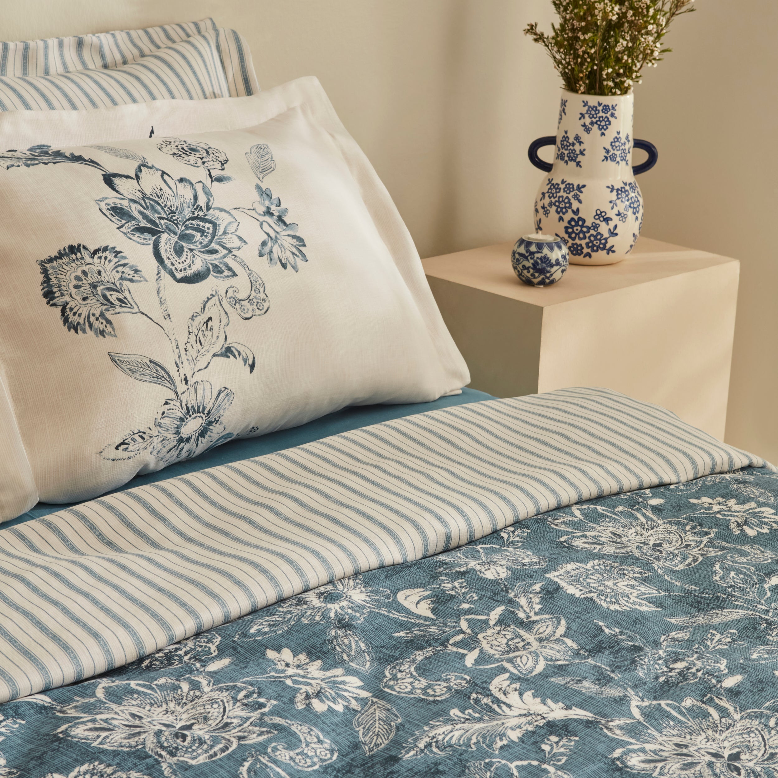 " Karaca Home Floy Lyocell Krep Doppelbett-Bettwäsche-Set "