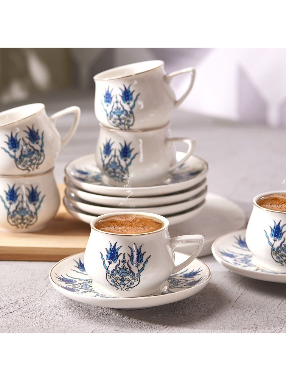" Karaca İznik Neues Formular Kaffeetasse Set für 6 Personen 100 ml "