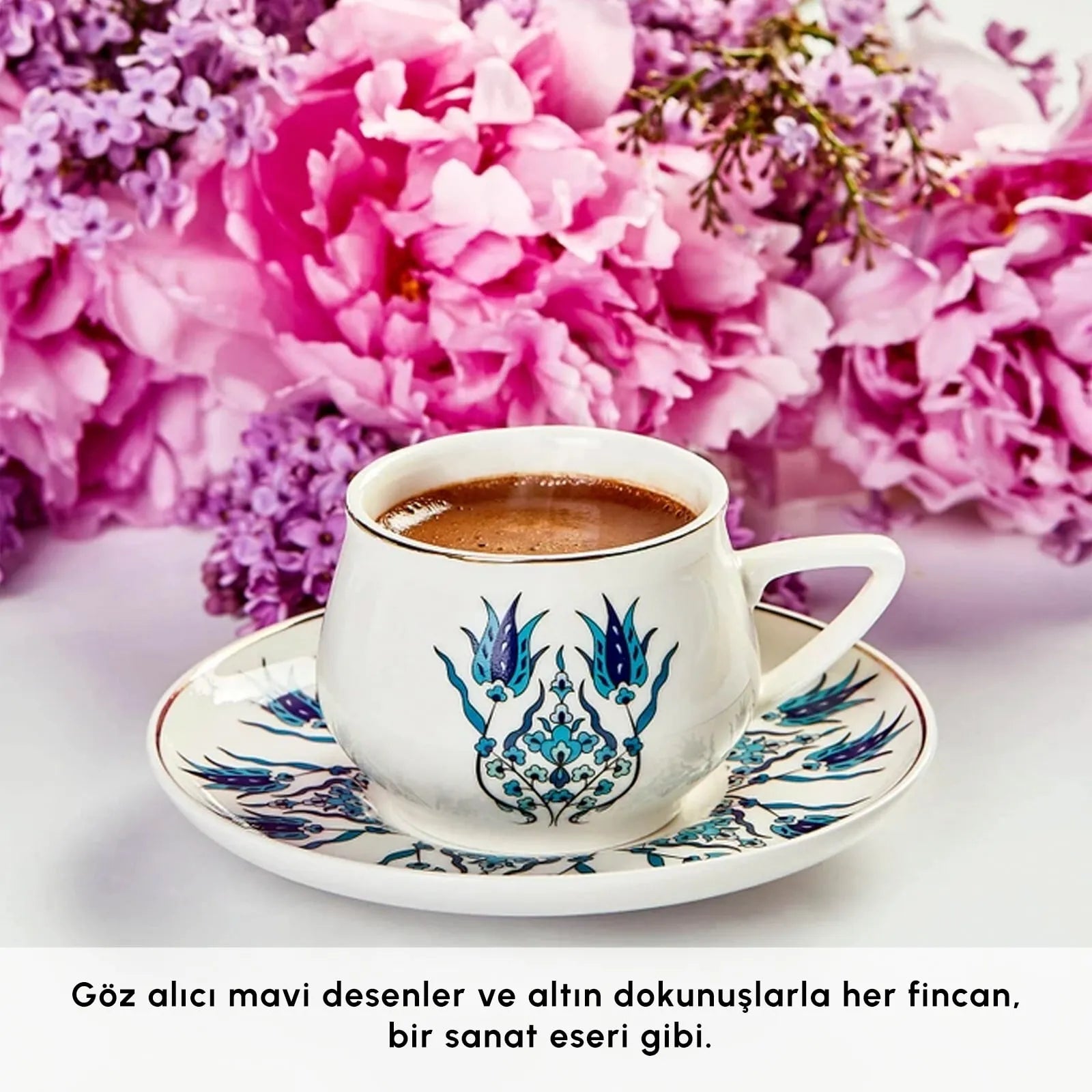 " Karaca İznik Neues Formular Kaffeetasse Set für 6 Personen 100 ml "