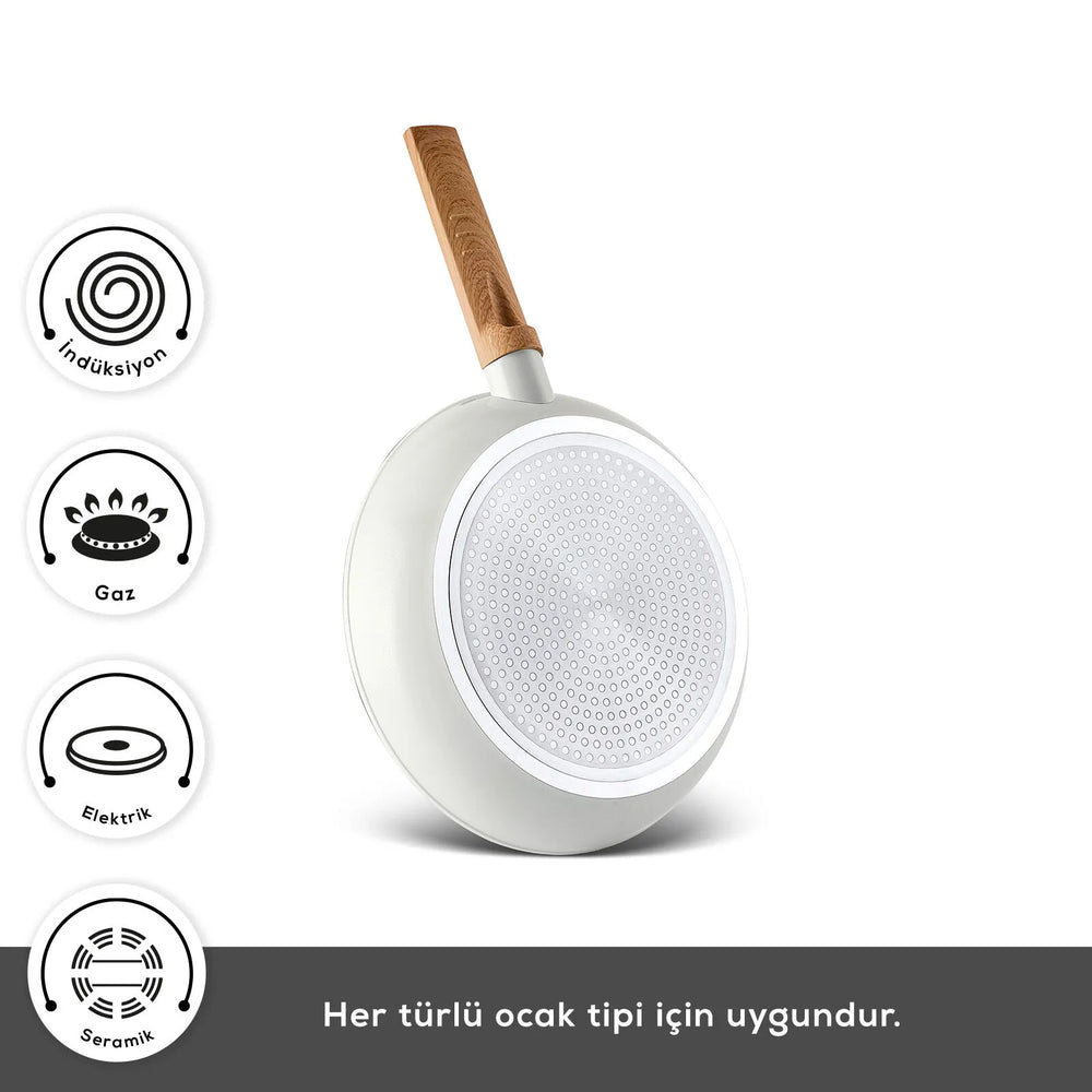 " Karaca Swiss Crystal Almond Cream Induktionsfähiges 7-teiliges Töpfe-Set "