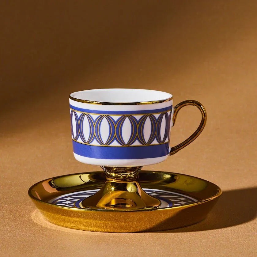 " Karaca Hilal 4-teiliges Porzellan Türkisch-Kaffeetassen-Set, 85 ml, Mehrfarbig "