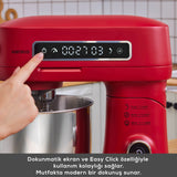 " Karaca Pro Artisan Digital Display Gusseisen Küchenkoch 1600W Rot "