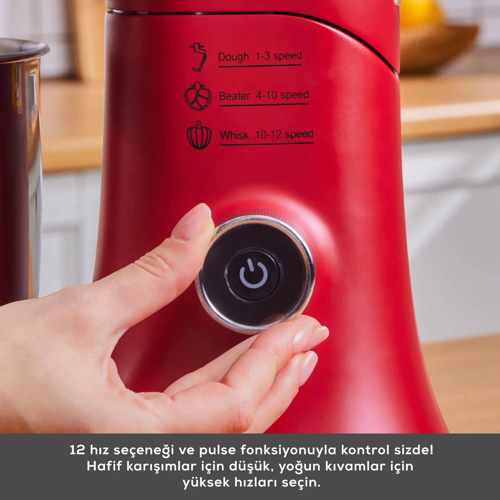 " Karaca Pro Artisan Digital Display Gusseisen Küchenkoch 1600W Rot "