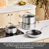 " Karaca 5Ply PowerSteel 316+ Kochtopf Set, 7 Teilig "