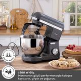 " Karaca Mastermaid Chef Pro Doppelgriff Standmixer Space Grau, 5L, 1500W "