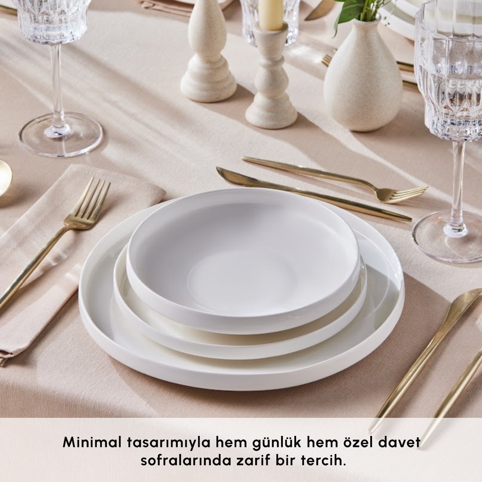 " Karaca Streamline New Saturn Weiß 24-teiliges Tafelservice, 6 Personen "