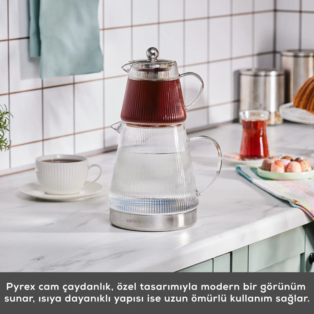 " Karaca Keops Glas-Teekanne "