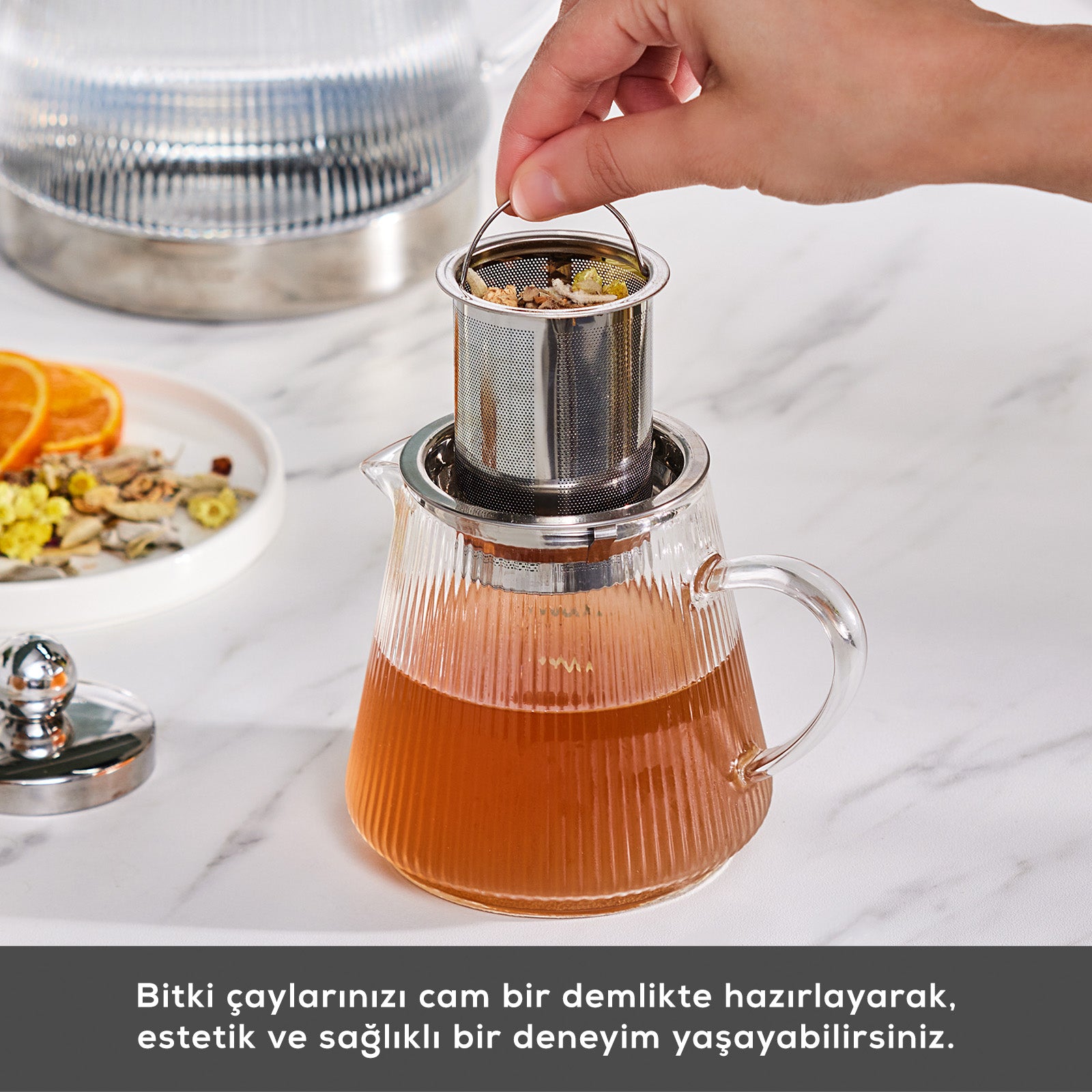 " Karaca Keops Glas-Teekanne "