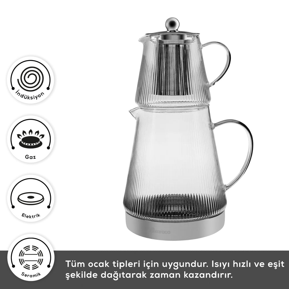 " Karaca Keops Glas-Teekanne "