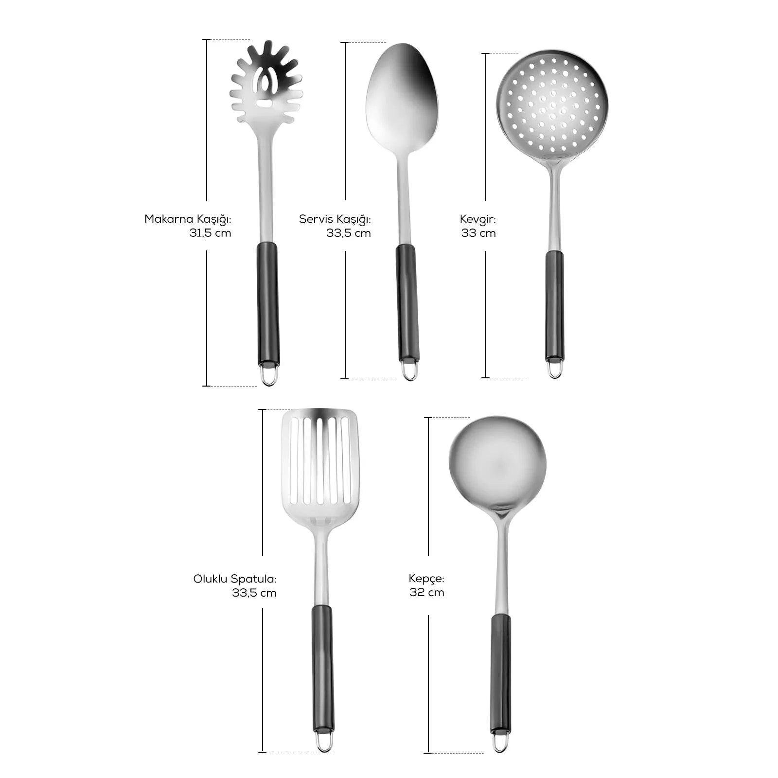 " Karaca Master Schwarzes Service-Set, 5 teilig "