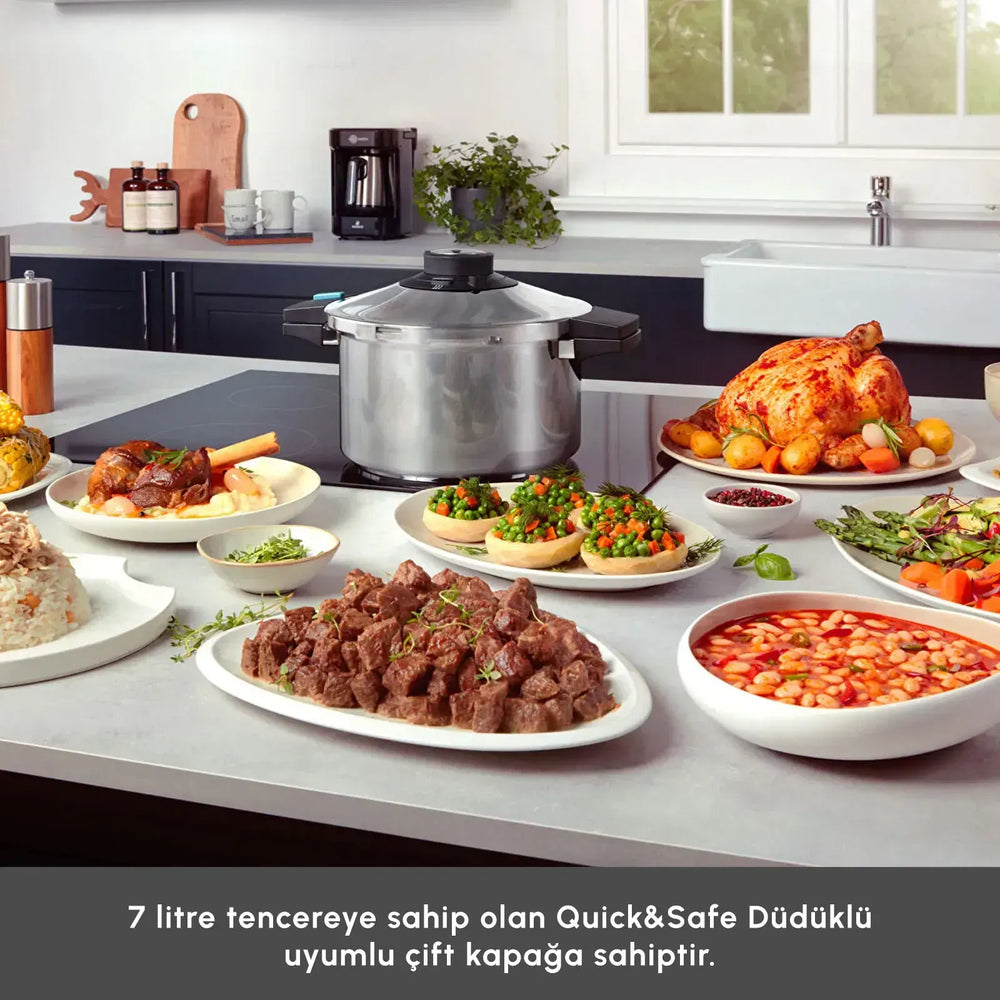 " Karaca Quick and Safe Schnellkochtopf, 7 Liter "