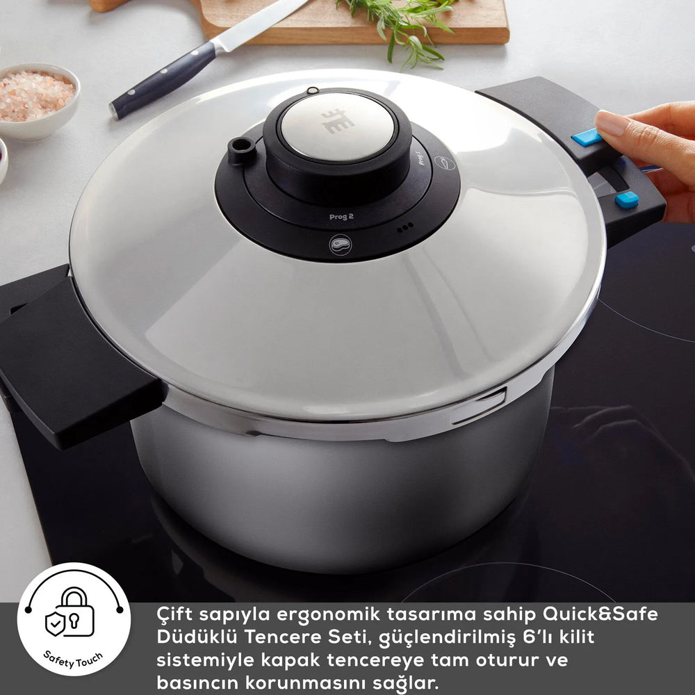 " Karaca Quick and Safe Induktions-Schnellkochtopf-Set 6+8 Lt "