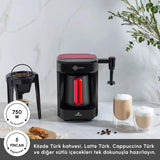 " Karaca Hatır Barista Latte und Türkische Kaffeemaschine Imperial Red "