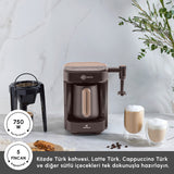 " Karaca Hatır Barista Latte- und Türkische Kaffeemaschine Walnut Brown "