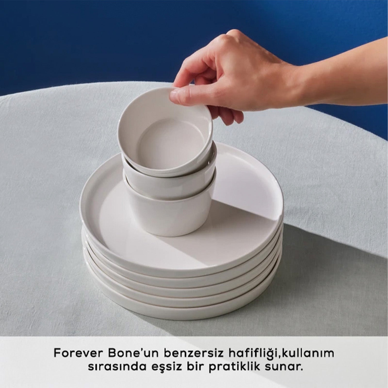 " Karaca Forever Bone Bomo 22-Teiliges 6-Personen Frühstücksset "