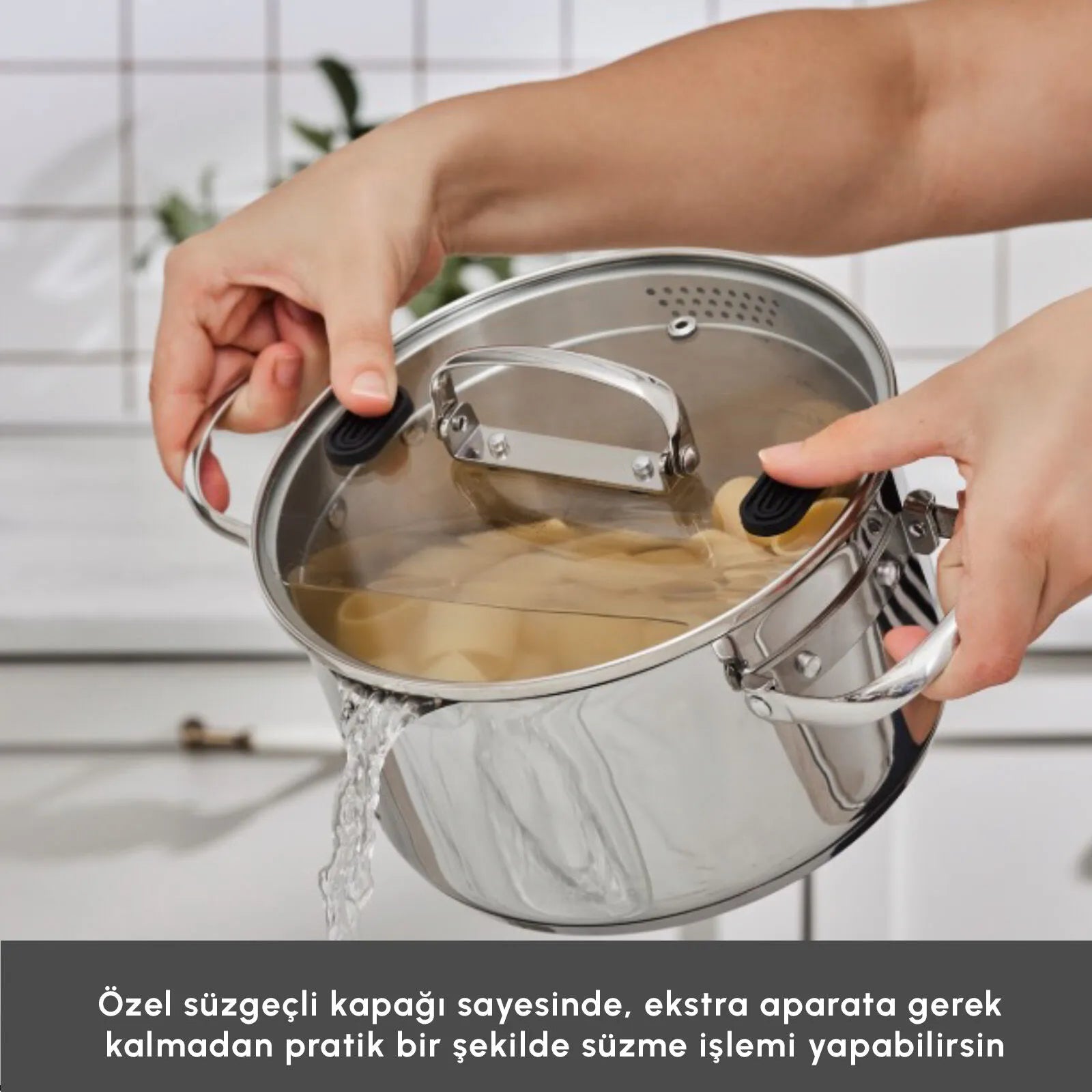 " Karaca Burgaz 8-teiliges Edelstahl-Topfset mit Klappgriffen und Induktionsboden "