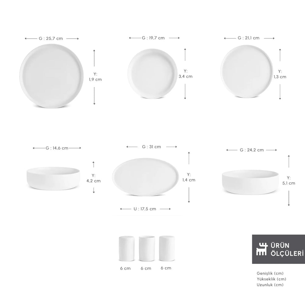 " Karaca Earth Collection Matte Glaze 55-teiliges 12-Personen Geschirrset "