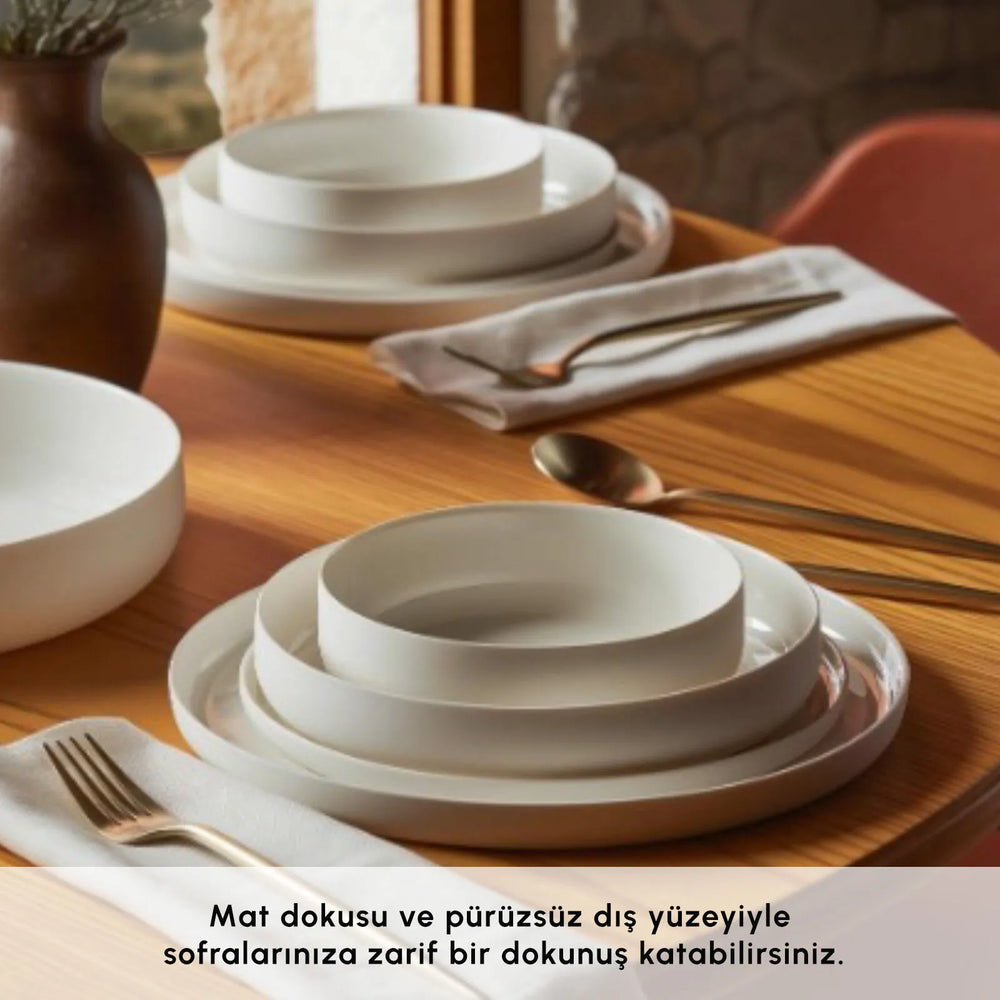 " Karaca Earth Collection Matte Glaze 55-teiliges 12-Personen Geschirrset "