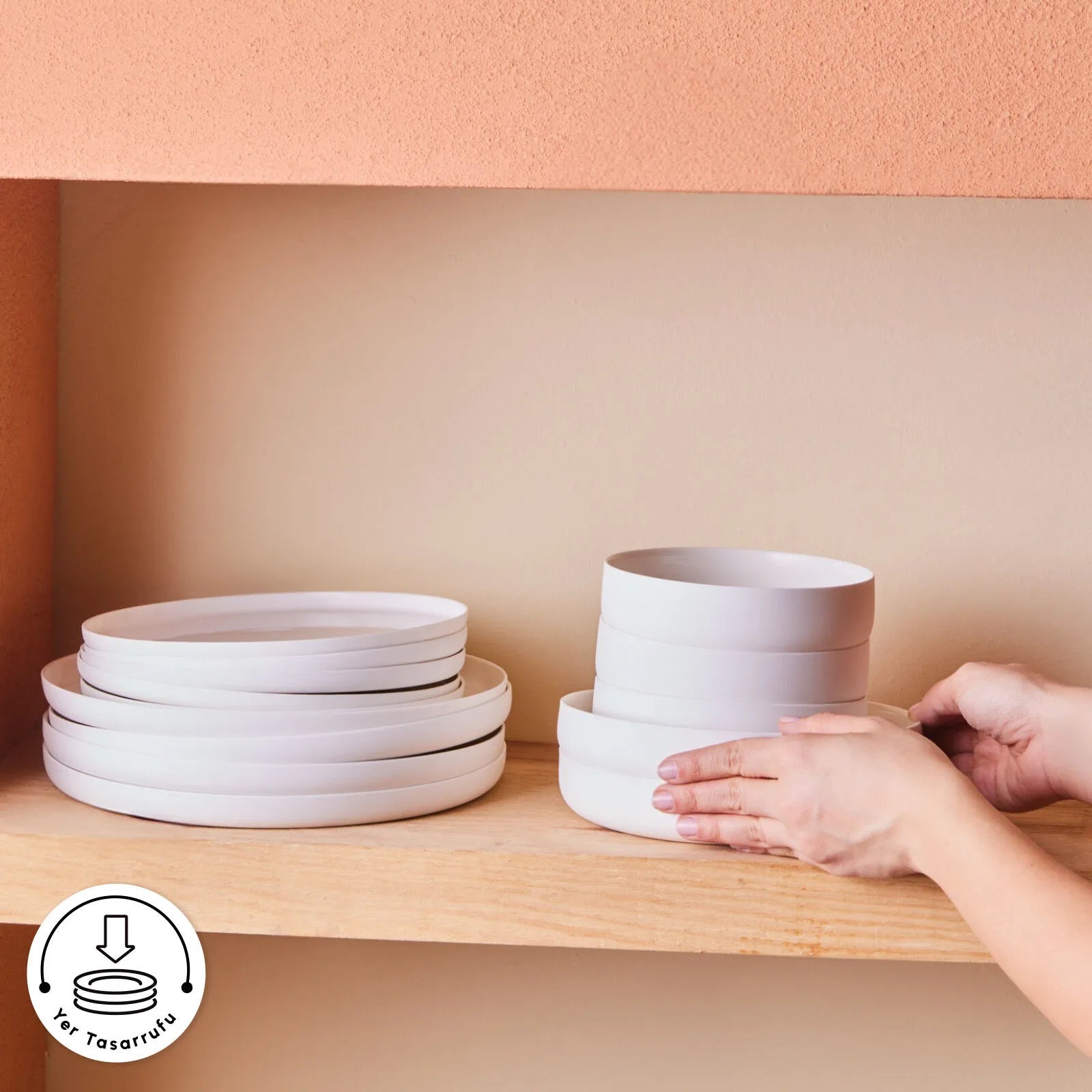 " Karaca Earth Collection Matte Glaze 55-teiliges 12-Personen Geschirrset "