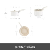 Karaca Comfort 6-teiliges Keramik-Kochgeschirrset mit abnehmbaren Griffen