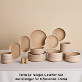 Karaca Terra 36-Teiliges 8-Personen Geschirrset Creme