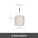 Karaca Swiss Crystal Almond Cream Stielgrill 28 cm
