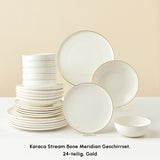 Karaca Stream Bone Meridian Geschirrset 24-teilig Gold