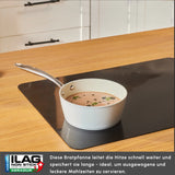 Karaca Swiss Crystal Almond Cream Stielkasserolle mit Edelstahlgriff 18 cm
