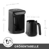 Karaca Hatır Köz Milky Türkische Kaffeemaschine Glänzend Schwarz