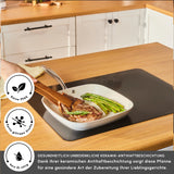 Karaca Swiss Crystal Almond Cream Stielgrill 28 cm
