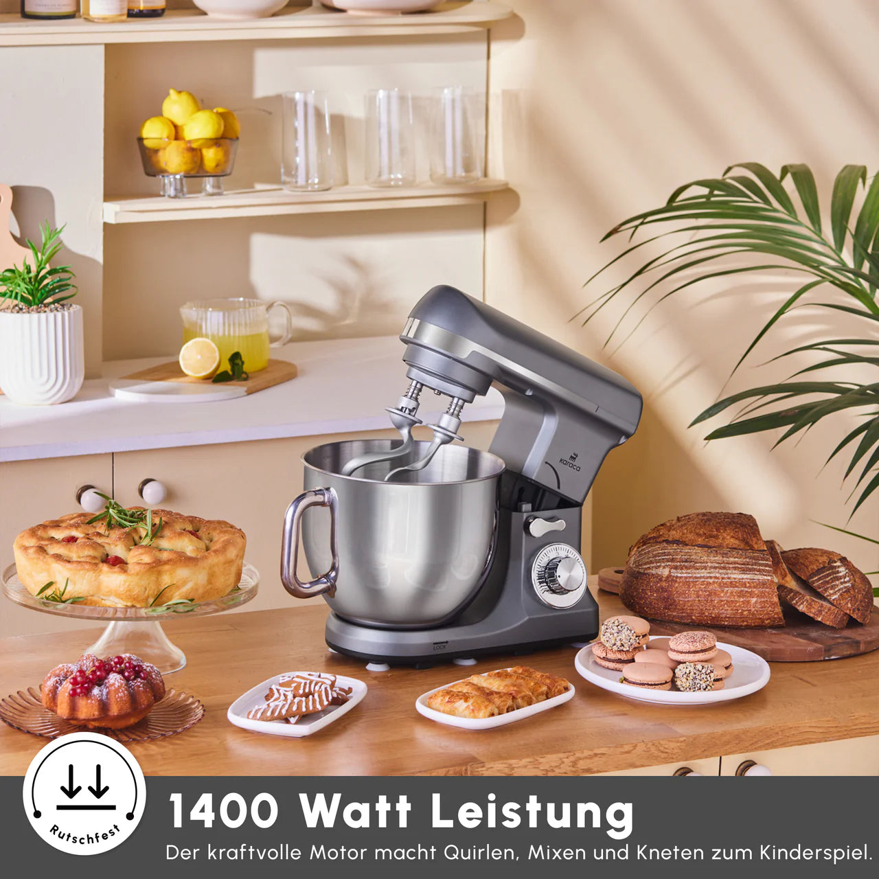 Karaca Blendburst Küchenchef Grau 1400 W