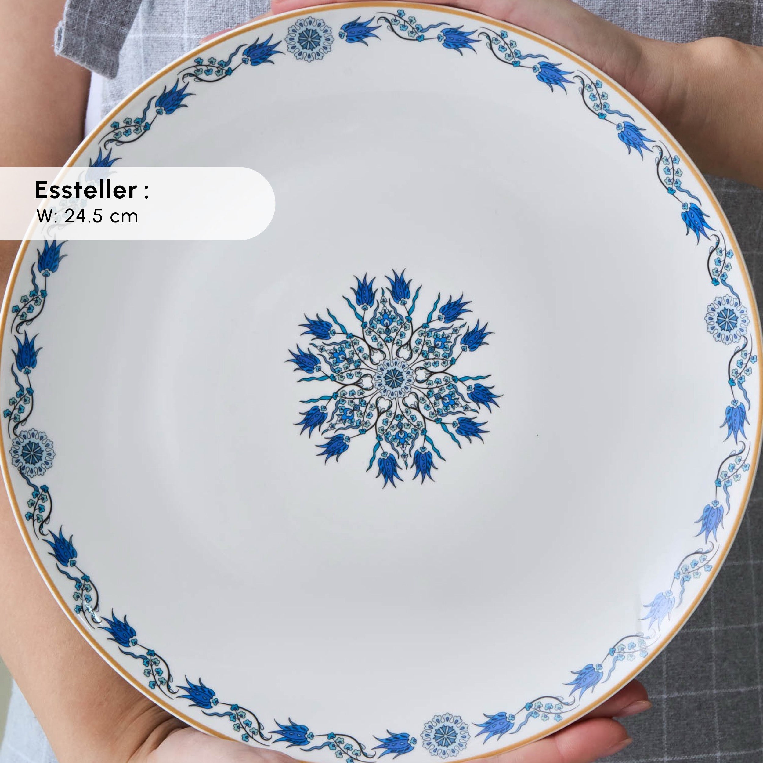 Karaca Bone China ?znik 26-teiliges Servierset für 6 Personen Mehrfarbig