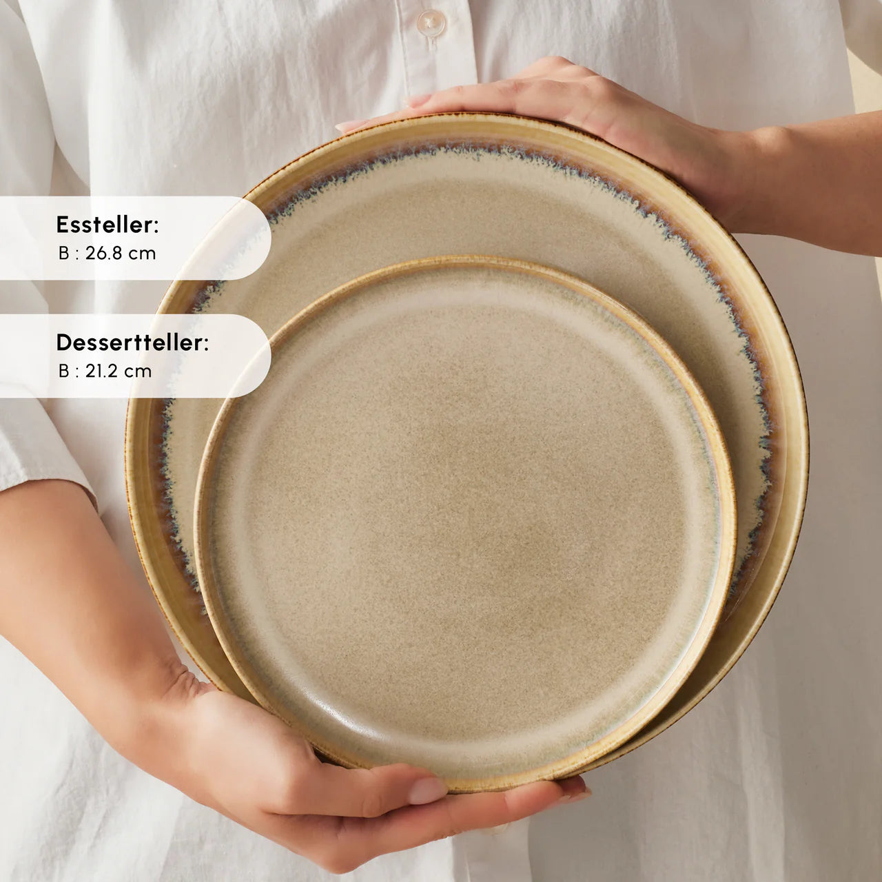 Karaca Earth Collection Earthy Light Reactive 52-Teiliges 12-Personen Geschirrset