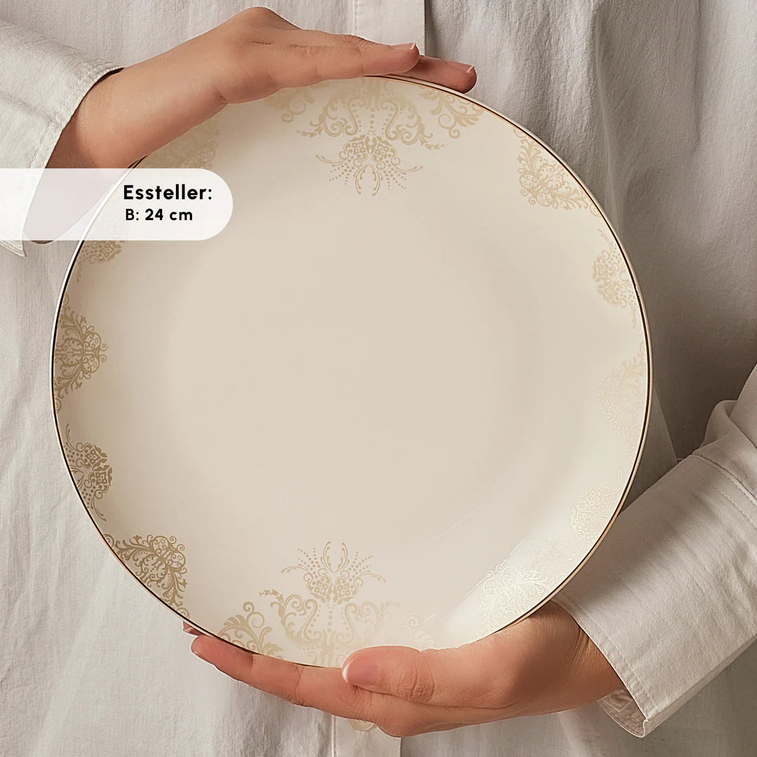 Karaca Bone China Siena 20-teiliges Tafelservice für 6 Personen Weiss