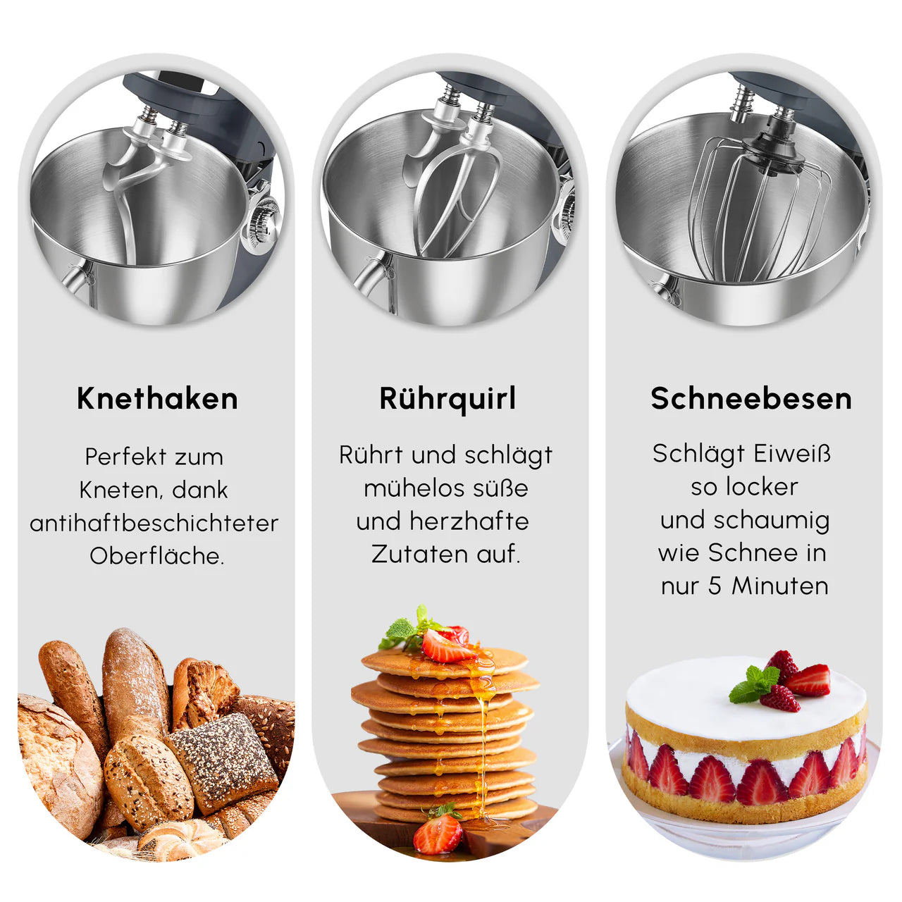 Karaca Blendburst Küchenchef Grau 1400 W