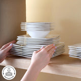 Karaca Square Bone China Autumn 53-teiliges Tafelservice für 12 Personen Weiss Mehrfarbig