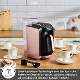 Karaca Hatır Aqua Wassertank Automatische Türkische Kaffeemaschine Rose Gold