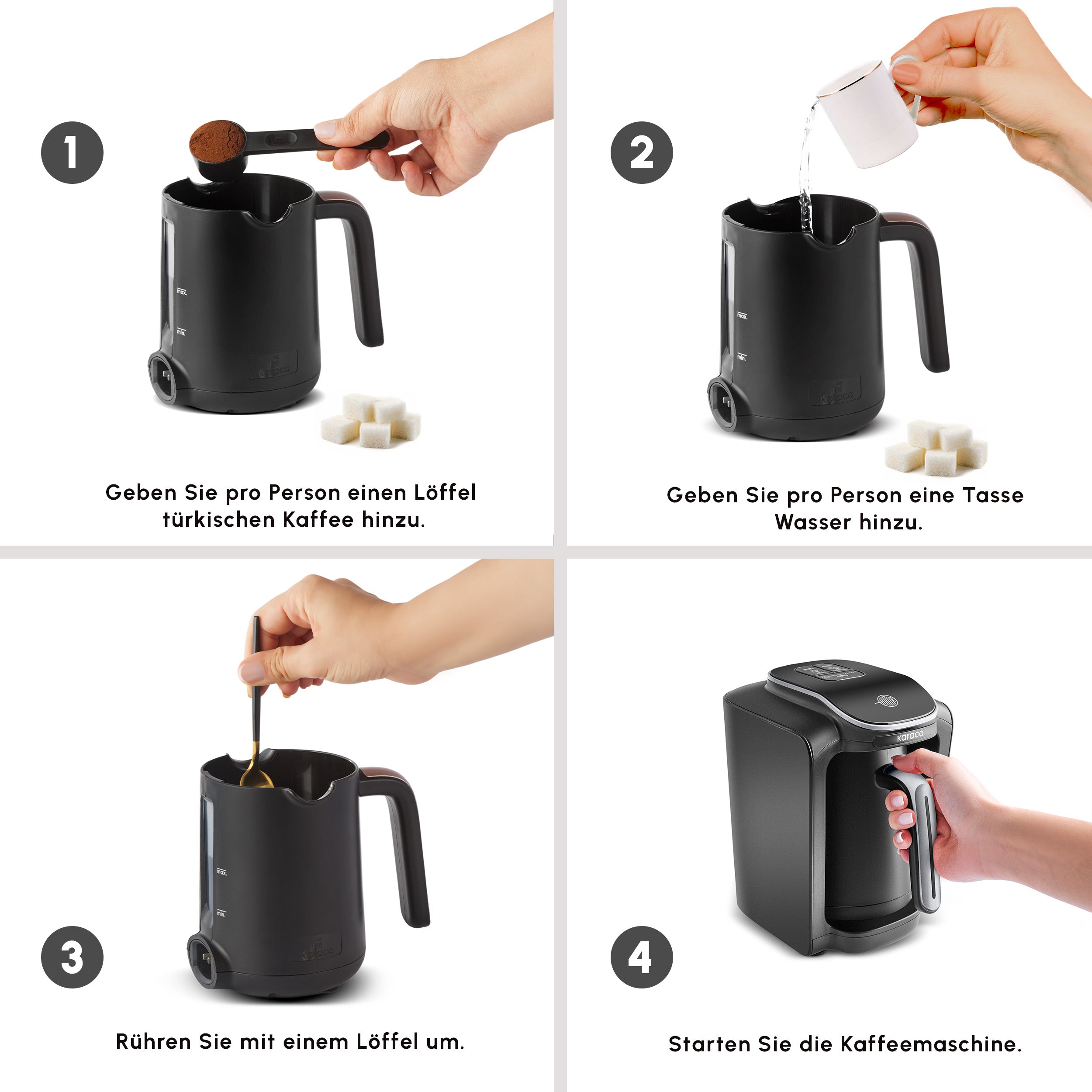 Karaca Hat?r Neo Türkische Kaffeemaschine – Silber