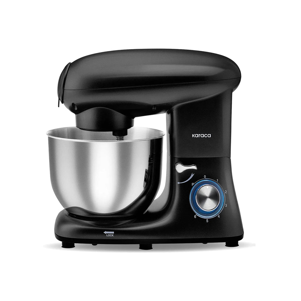 " Karaca Multichef Standmixer Shiny Black Küchenchef 1900 W 5,5 l (mit Hackfleisch-/Sucuk-Wurst-/Fleischklößchenaufsatz) "