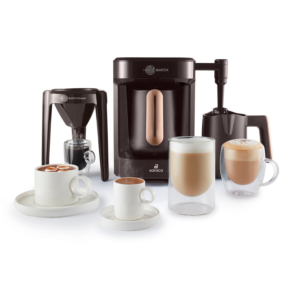 " Karaca Hatır Barista Latte- und Türkische Kaffeemaschine Walnut Brown "