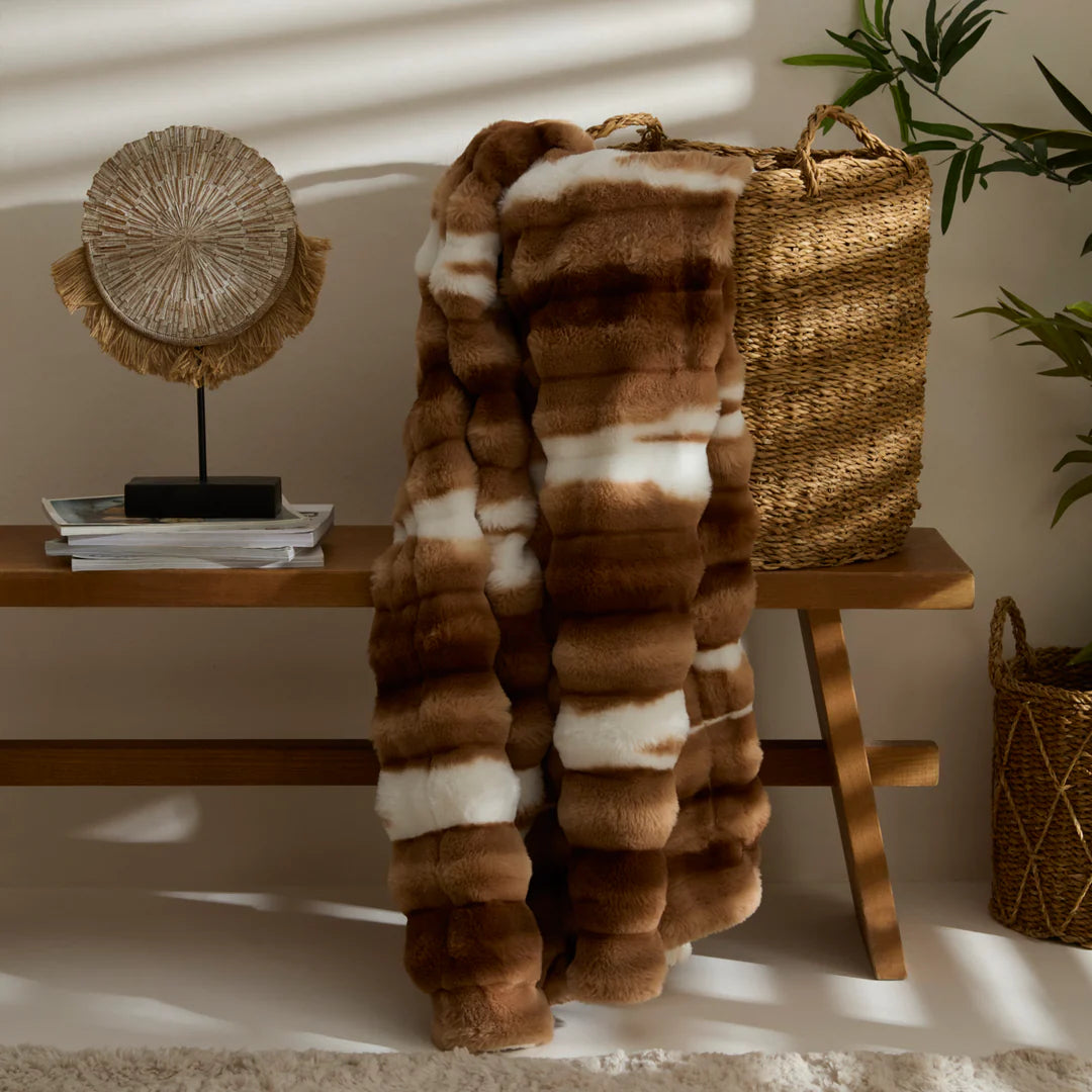 Karaca Rabbit Braun Sherpa Decke 130x150