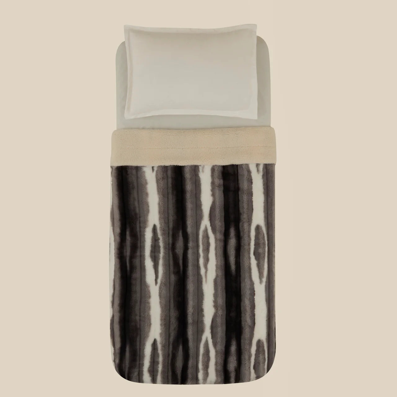 Karaca Rabbit Graue Sherpa Decke 150x200
