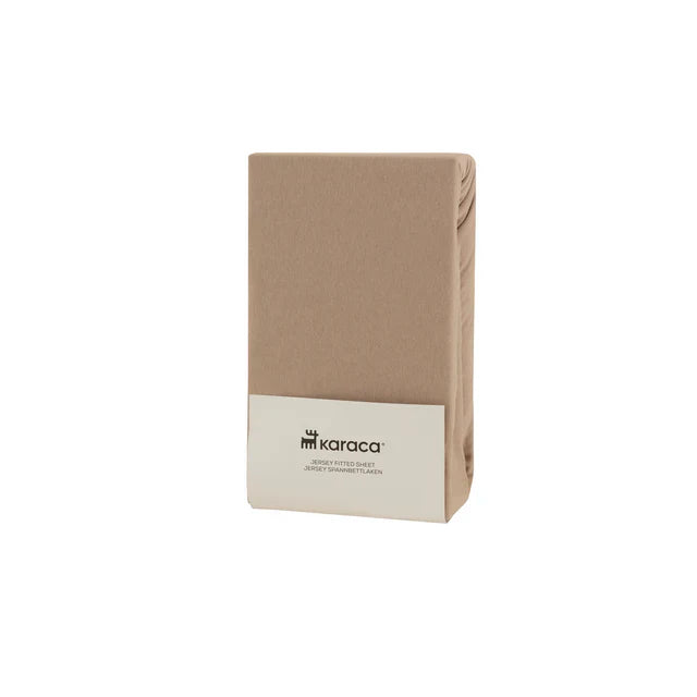 Karaca Home Jersey Spannbettlaken 100x200+30 cm Beige
