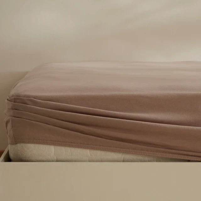 Karaca Home Jersey Spannbettlaken 180x200+30 cm Beige
