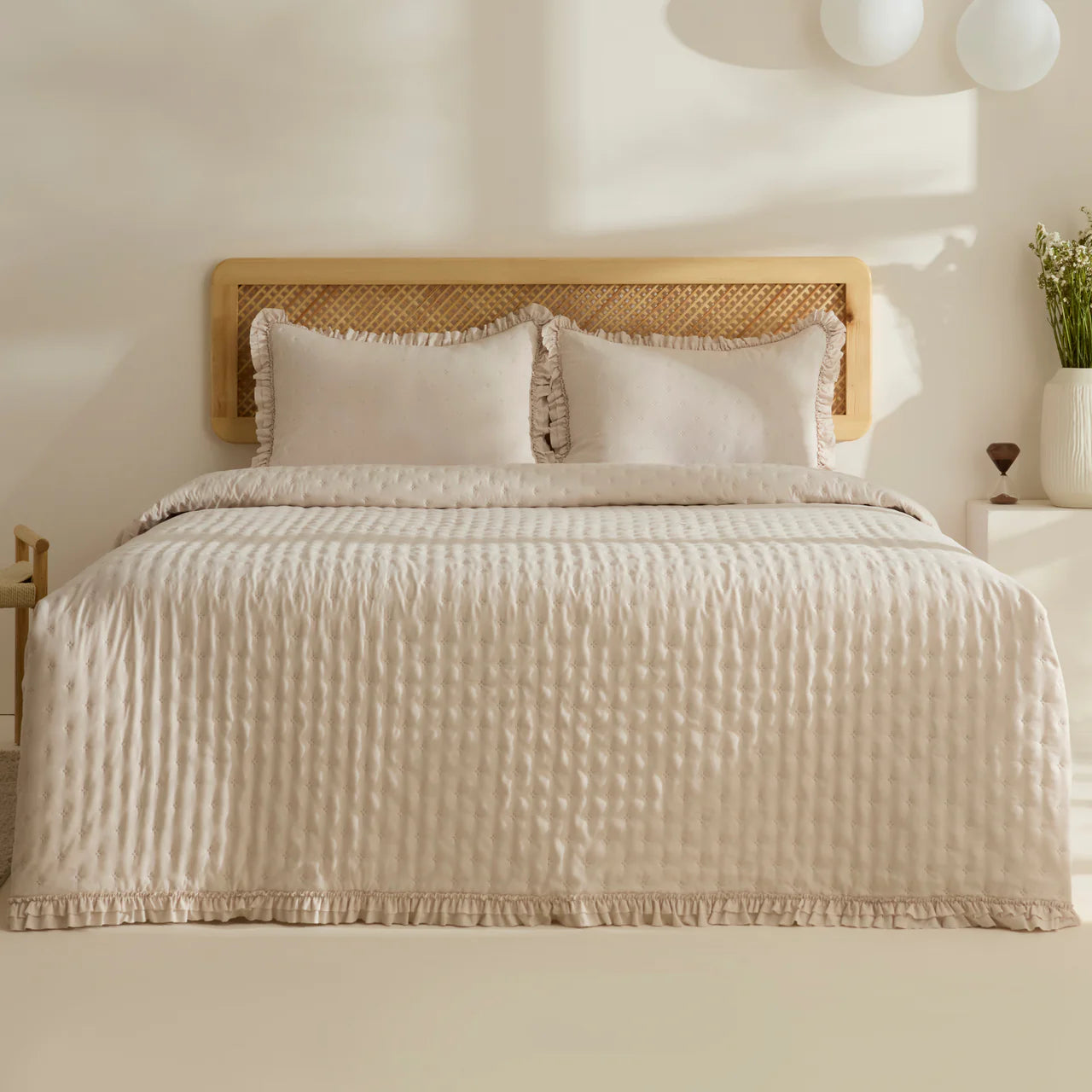 Fiona Bettüberwurf-Set Beige cm + 2 (5230x240 0x70 cm)